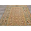 Tapis unique en laine noué à la main 6 pi x 8 pi 9 po en taupe / turquoise / brun