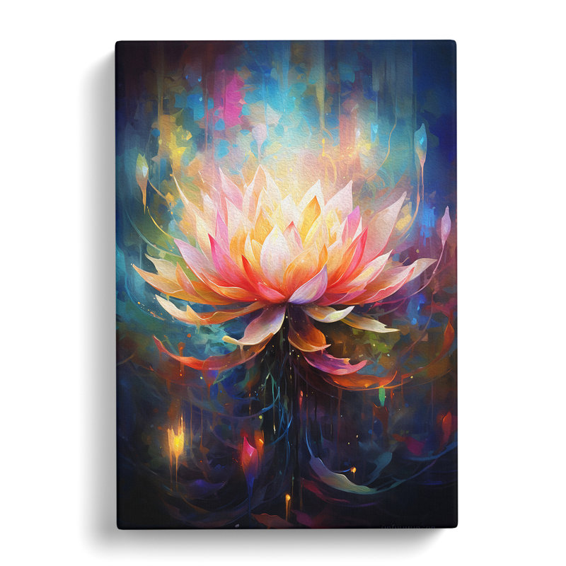 Lotus Flower Abstract - Wrapped Canvas Print, 50cm H x 35cm W x 3cm D
