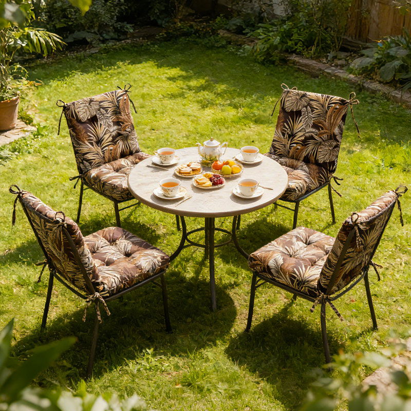 Outdoor Chair Cushions Seat & Low Back,40"x20"x4",tufted Thick Patio Outside Wicker Chair Seat Cushion Clearance With Ties For Outdoor Furniture,1 Count,floral