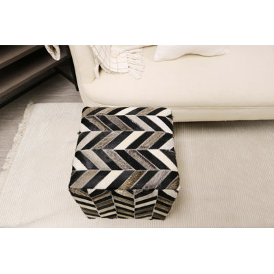 Pouf en cuir Chande