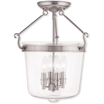 Antimo Glass Semi Flush Mount