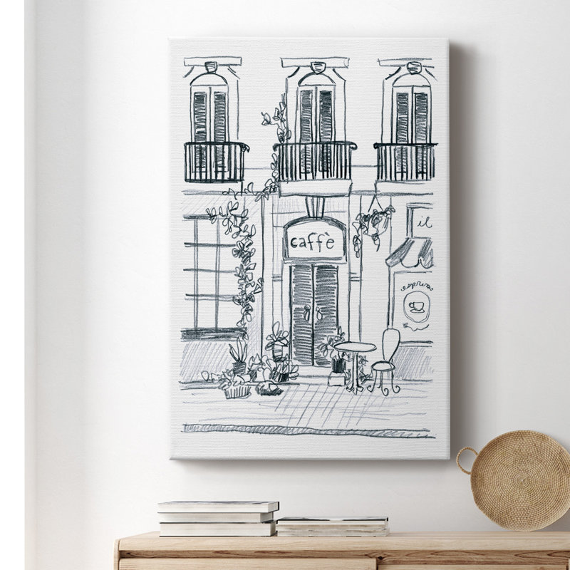 «Italian Street III», reproduction de dessin sur toile tendue, H 60 po x l 40 po x P 1 po