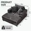 Chaise longue d'intérieur avec repose-pieds et coussins amovibles-862497296