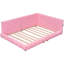 Lit plateforme double rembourré avec et DEL, bois de rose +, aucun sommier nécessaire, guide d'assemblage rapide, ceinture à DEL, fabrication solide des lattes de matelas solides, méthode simple-719954771