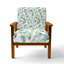 Chaise d'appoint Boho - Fauteuil vert à feuilles Zen-1228943039