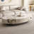Oval marble coffee table living room-104470097