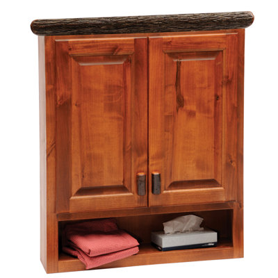 Armoire pour dessus de toilette Fireside Lodge Hickory Log - Cannelle