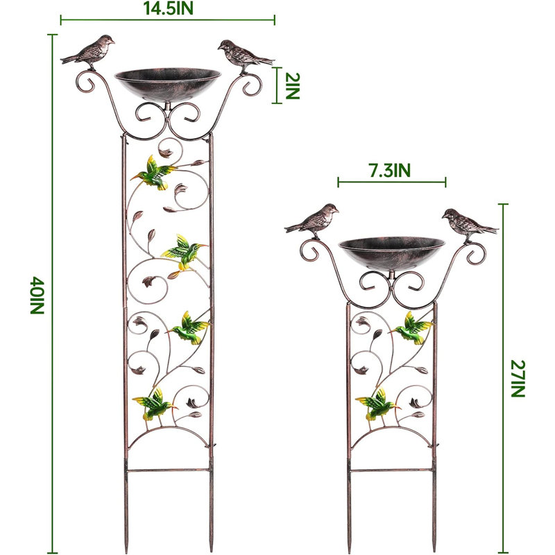 Mckenna Metal Birdbath - Thumbnail 3