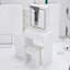 Ensemble de meuble-lavabo de 37 po de taille moyenne avec commode gauche + commode tabouret, 2 prises CA + 2 prises USB, support pour séchoir à cheveux, grand miroir à DEL tactile, interrupteur 3 couleurs, EPA, GCC, certificat UL-450559291