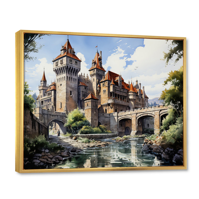 Marjoree Fortresses Majestic Guardians, H 24 po x l 32 po x P 1 po, Cadre flottant doré