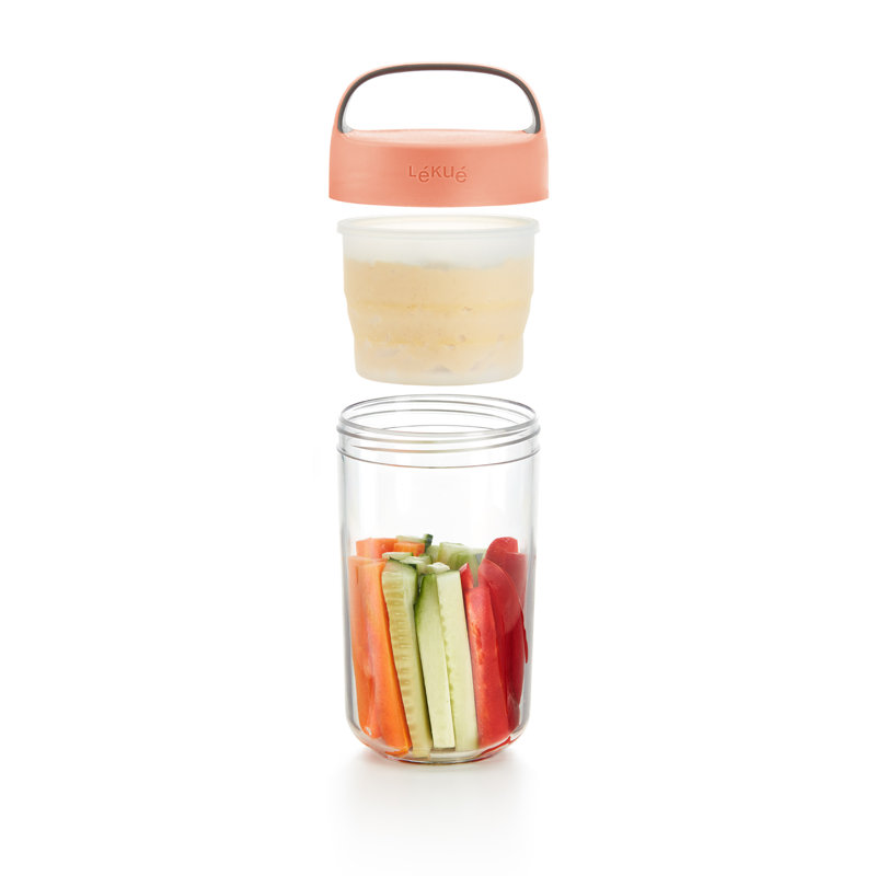 Lékué Jar To Go Coral, 600 ML