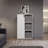 Icard Bookshelf 40" H With 6 Shelves And 3 Baskets - White