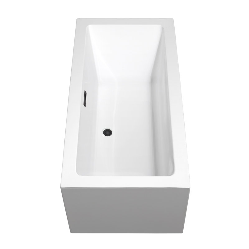 Melody 60'' x 30'' Soaking Acrylic Bathtub, Matte Black