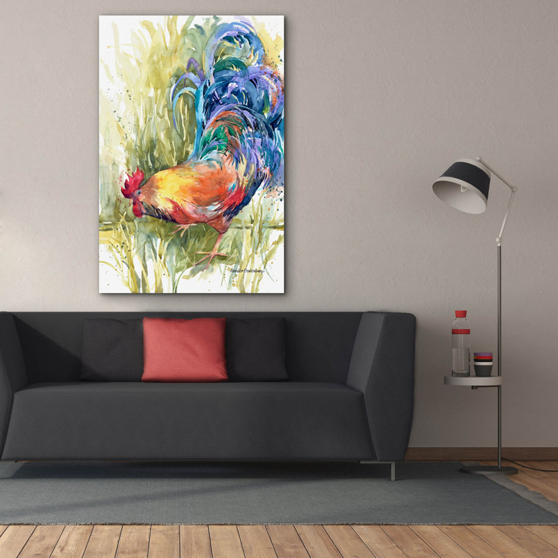 Art mural sur toile August Grove® «Fountain of Feathers» par Annelein Beukenkamp, H 60 po x l 40 po x P 1,5 po