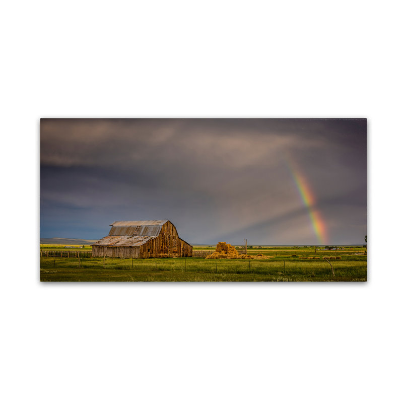Leeth «Rainbow Barn», reproduction de photo sur toile tendue, H 24 po x l 47 po x P 2 po