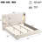 King Size, Upholstered Bed Frame, Beige, High Wingback Headboard, Adjustable Reading Lamp, Port, Soft Foam, No Box Spring, Fast Setup Wingback, Easy