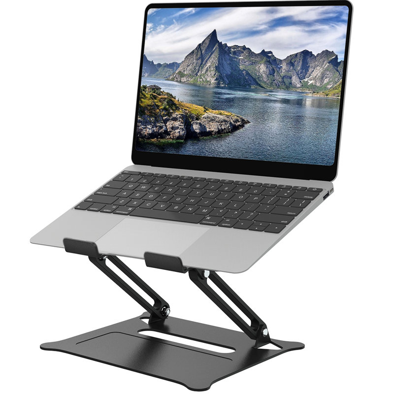Support pour ordinateur portable réglable en hauteur, Noir