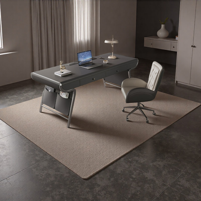Bureau avec poches latérales et tiroirs doubles, H 29,52 po x l 62,99 po x P 27,55 po, Noir