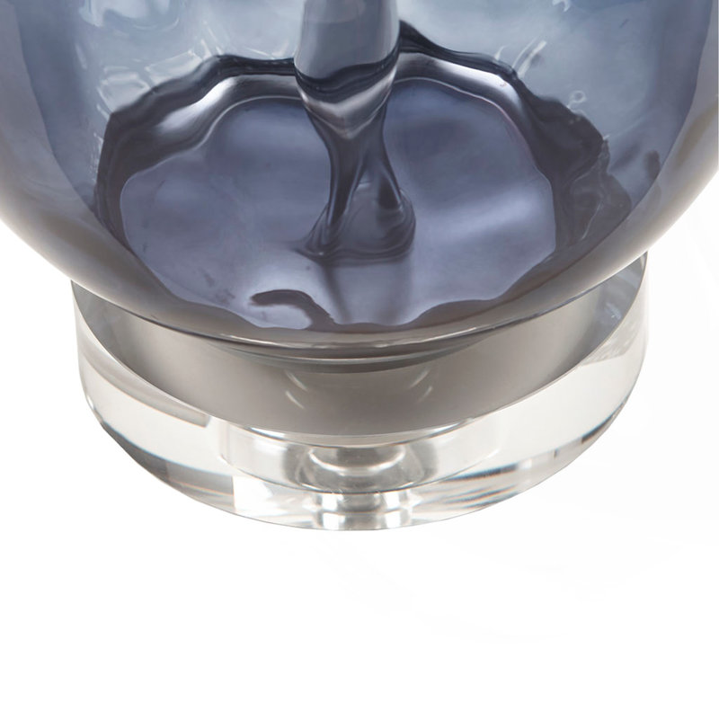 Lampe de table en verre Ombre, Bleu très foncé