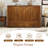 Solid Wood Queen Murphy Bed With Storage Drawer, Built-in Charging Station, Mid-century Modern Design, Brown Toffee