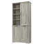 Armoire de rangement de salle de bain avec portes et tiroirs, panier à linge inclinable, plusieurs espaces de rangement