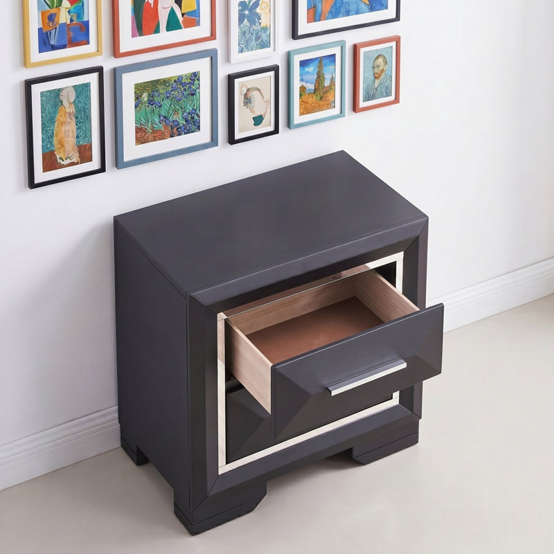 Lemvig Black Nightstand Set Of 2
