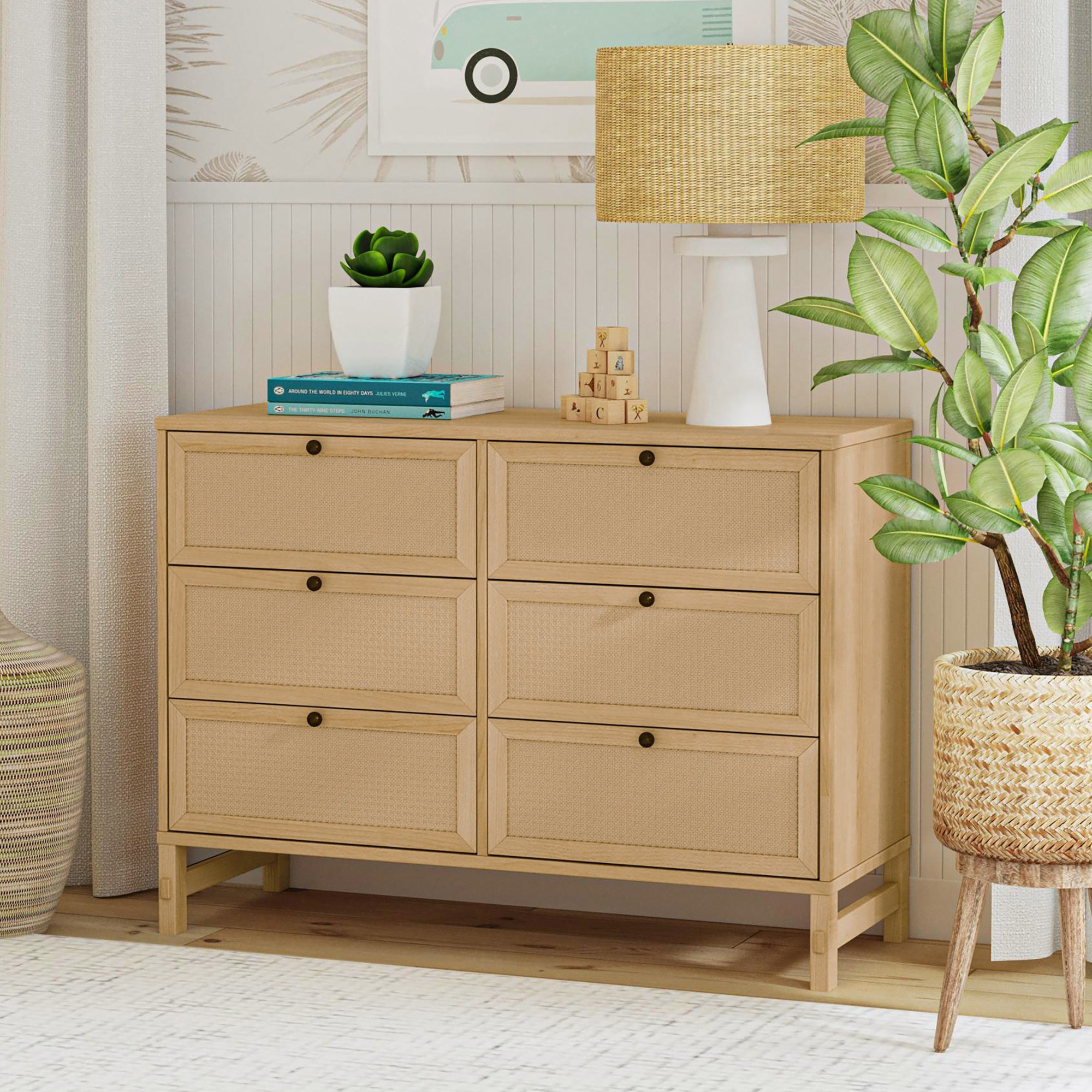 Margot 6-Drawer Dresser, Natural