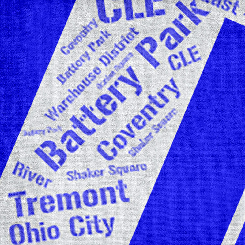 Bath Towel, Blue, Poly/Cotton, Cleveland