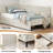 Full/Twin Size Velvet Storage Bed with 2 Drawers, Adjustable Sofa Bed Frame No Box Spring Needed, 300LBS Capacity-572513434-572513437