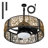 20 Inch Outdoor Indoor Caged Ceiling Fan with LED Lights Rattan With IP44 Waterproof-145436385