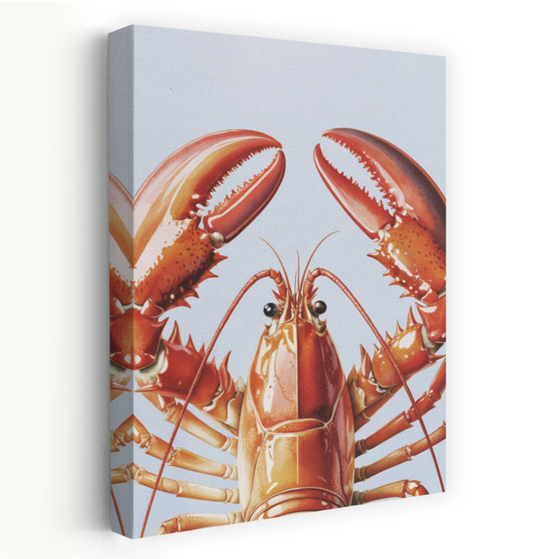 Contemporary Art Contemporary Lobster Wall Art by Andreas Magnusson - Wrapped Canvas Print, 121.92 cm H x 81.28 cm W