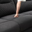 Fauteuil inclinable manuel de 94,4 po pour cinéma maison avec boîte de rangement et deux porte-gobelets pour le salon