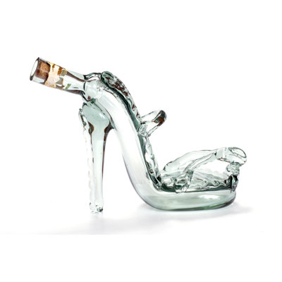 Glass Bottle In The Shape Of A Shoe - Single Picture Frame Painting on Canvas
