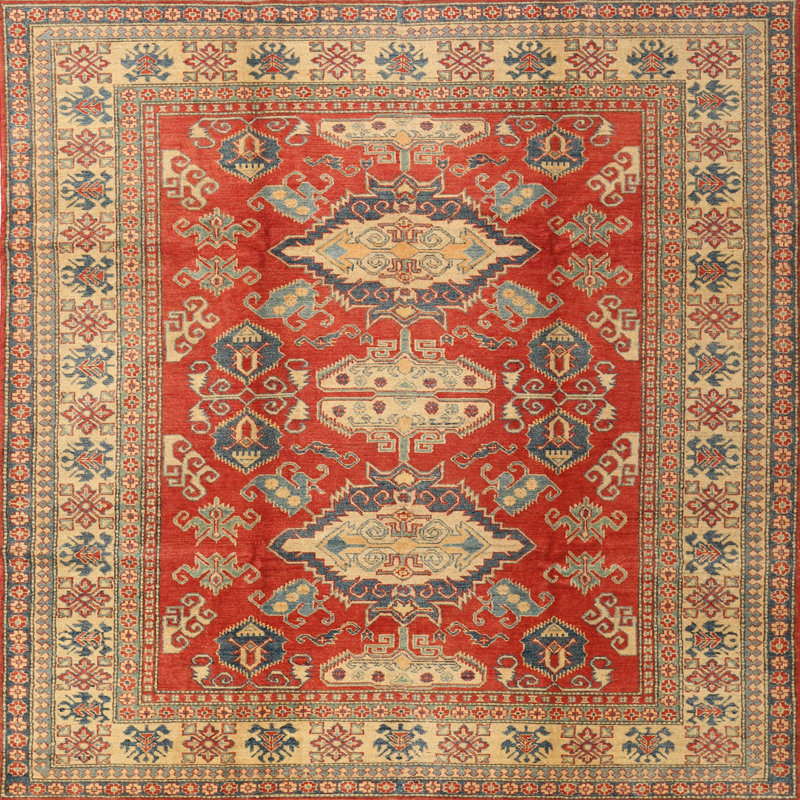 Tapis brun à motif oriental, Rond 8 pi