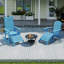 Ensemble de 4 repose-pieds Adirondack Hdpe Classic-1158755501
