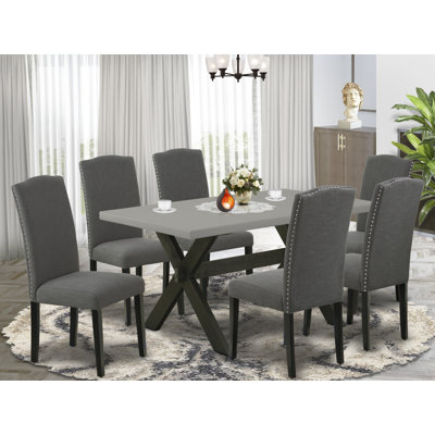 Aimal Rubber Solid Wood Dining Set