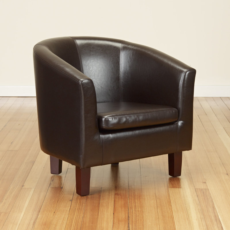 Darlene Faux Leather Armchair, Brown