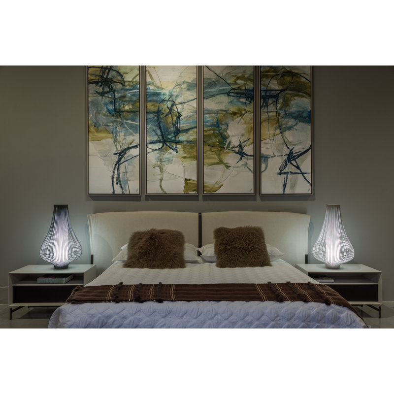 Blossom Table Lamp, Dark Gray, 28" H x 20" W x 20" D