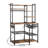 Kitchen Bakers Rack, 5 ft Power Cable Bakers Rack with Power Outlet, Kitchen Stand with X-Shaped Support Bar, 10 S-Shaped Hooks, Coffee Bar Stand for Dishes, Spice Bottles, Built-In Power Strip