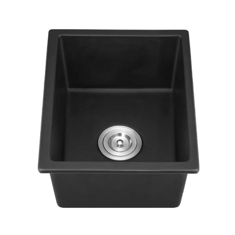 Évier à quartz 13,74 po x 17,37 po - Surface lisse rouille et écaillée pour un entretien facile