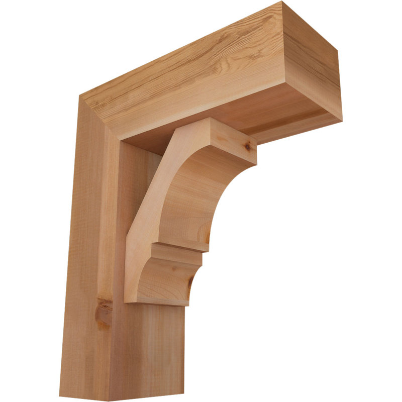 Support de bloc Balboa avec entretoise décalée, 24 x 20, Cèdre rouge occidental de l 7 1/2 po (lisse)