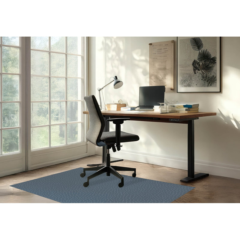 Tapis de bureau Paulie, L 6 pi x L 4 pi, Blue
