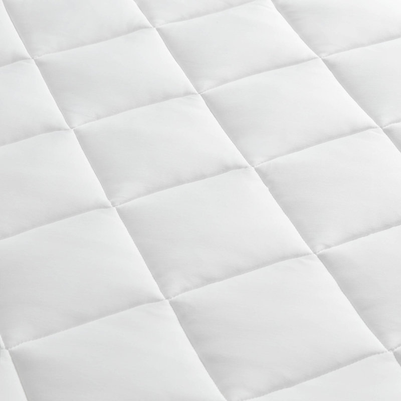 Queen White Cooling Touch Down Alternative Mattress Pad