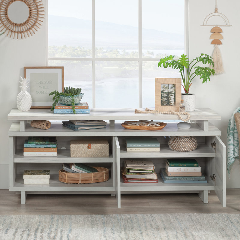 Haze Acacia Gray 59'' Engineered Wood Media Console