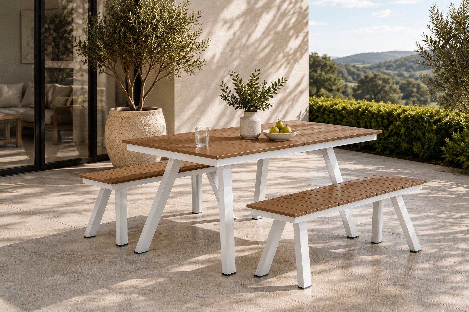 59'' Rectangular 6-Person Outdoor Dining Set