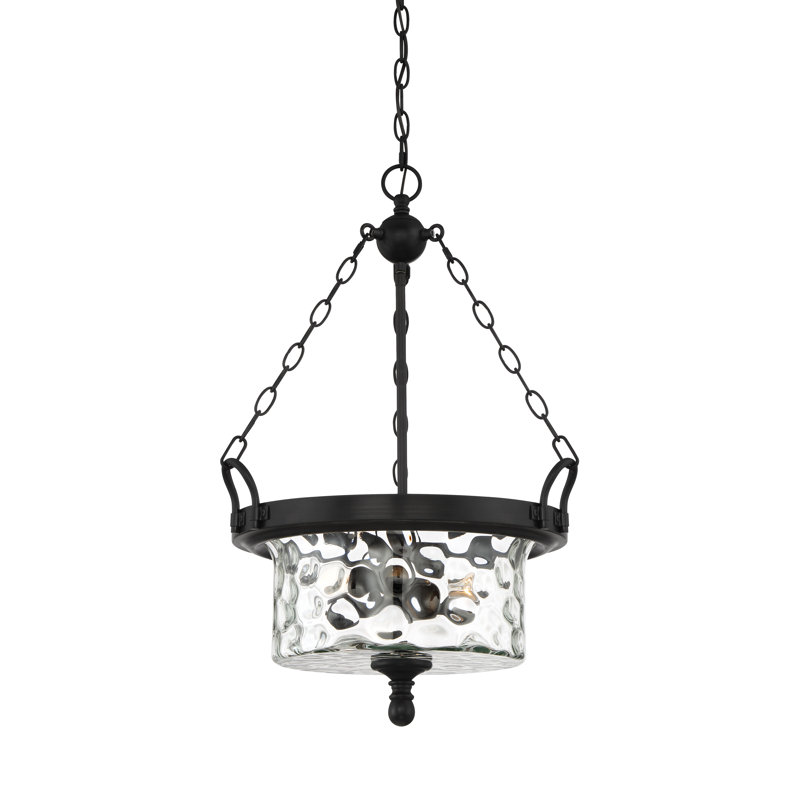 Luminaire suspendu tambour 3 lumières unique Shafer