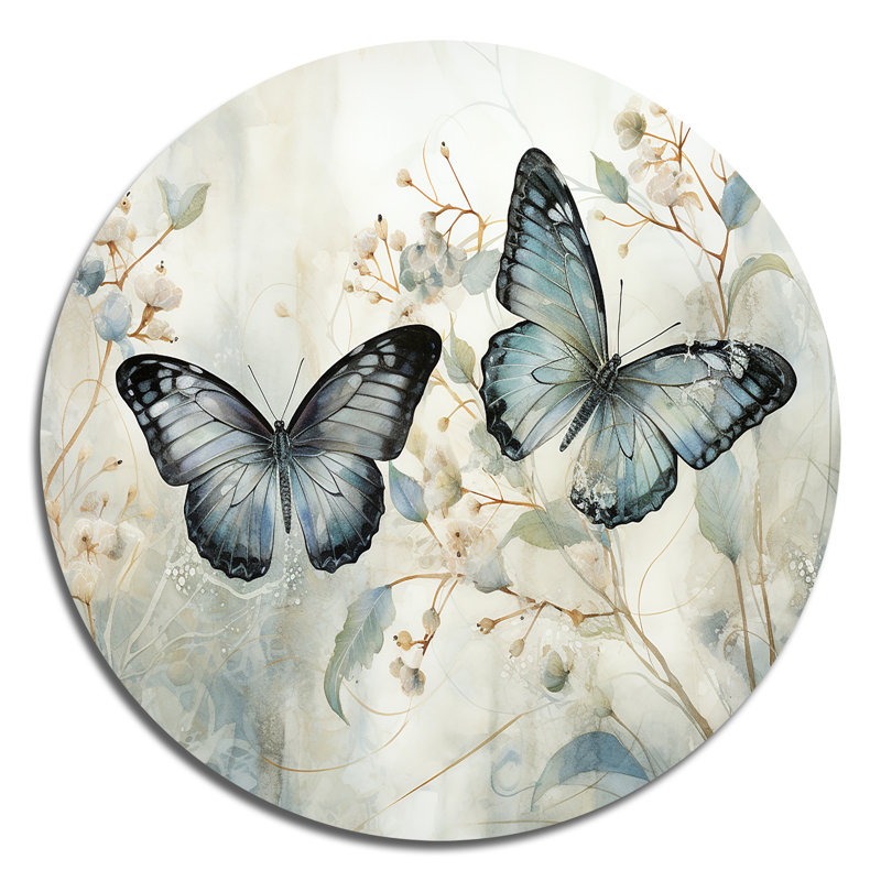 Bonnette - animaux, art rond en métal, H 36 po x l 36 po