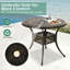 Table de salle à manger pour 2 personnes Emely, table de patio en aluminium coulé avec trou pour parasol