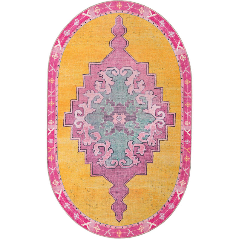 Oppie Oriental Indoor Rug, Oval 5' x 8'