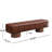Upholstered Bedroom Box Bench - Brown Pu, 300 Lbs Capacity, Wood Leg, No Assembly, Living Room Multi-Functional , Weight Assembly-208978955